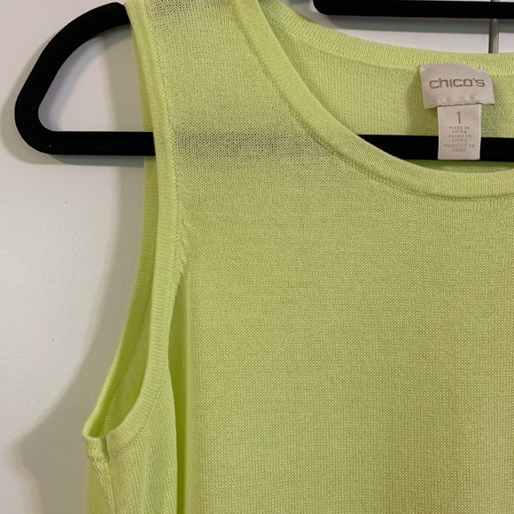 Chico’s yellow summer sweater size 1 (medium) - Picture 3 of 6